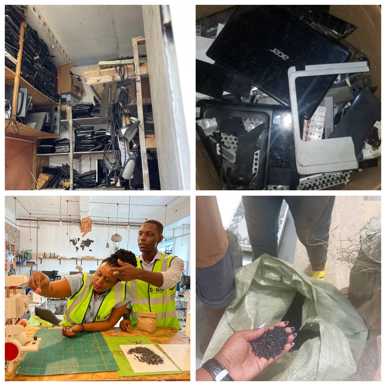Testing raw recycled material